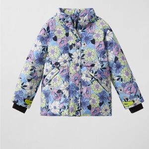 Zara kids FLORAL WATER RESISTANT JACKET